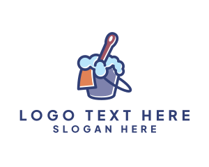 Clean - Cleaning Bucket Janitorial logo design