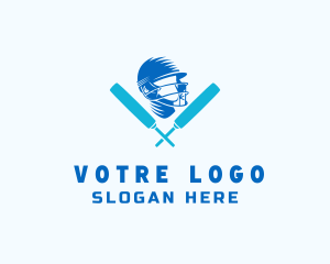 League - Cricket Sport Athlete logo design