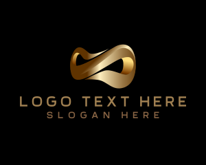 Insurance - Golden Infinity Loop logo design