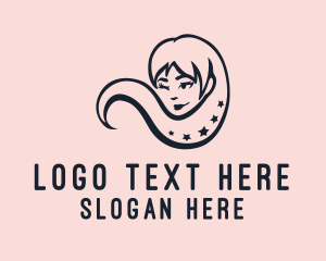 Skin Care - Star Hair Salon Lady logo design