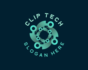 Software Tech Circuit logo design