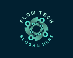 Software Tech Circuit logo design