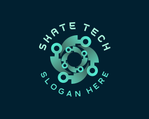 Software Tech Circuit logo design