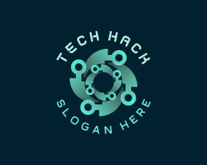 Software Tech Circuit logo design