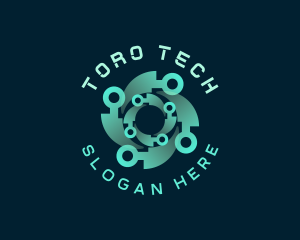 Software Tech Circuit logo design