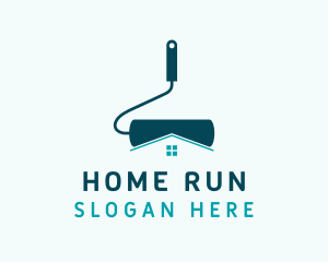 Home Paint Roller logo design