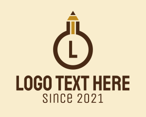 Letter - Drawing Pencil Letter logo design