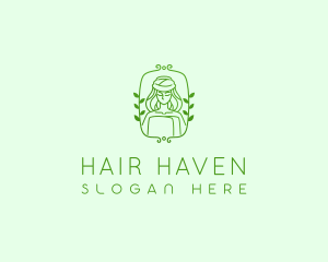 Haircare - Monoline Female Spa logo design