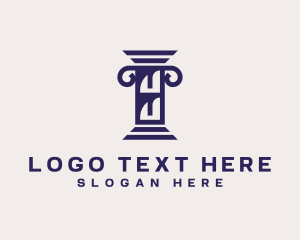 Pillar - Legal Law Column logo design