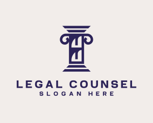 Solicitor - Legal Law Column logo design