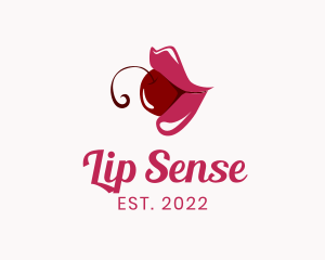 Red Cherry Lips logo design