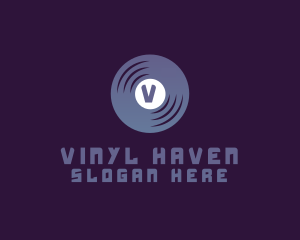 Vinyl - DJ Vinyl Musician logo design