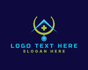 Emergency - Medical Stethoscope House logo design