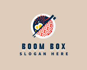 Ramen Chopsticks Bowl logo design