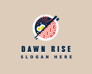 Ramen Chopsticks Bowl logo design