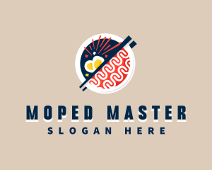 Ramen Chopsticks Bowl logo design