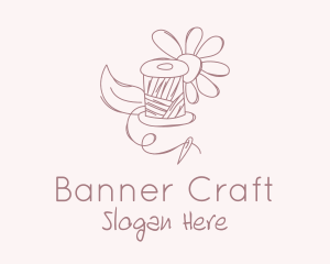 Needle Thread Flower logo design