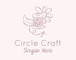 Needle Thread Flower logo design