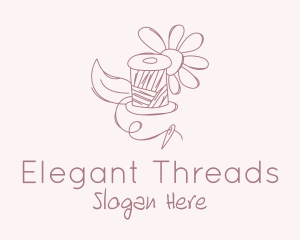 Needle Thread Flower logo design