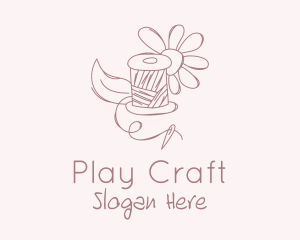 Needle Thread Flower logo design