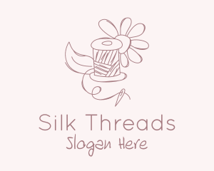 Needle Thread Flower logo design