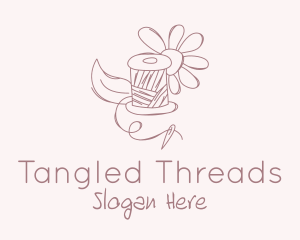 Needle Thread Flower logo design