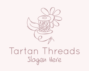 Needle Thread Flower logo design