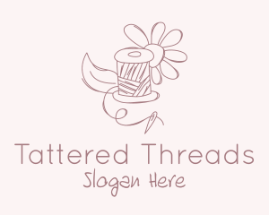 Needle Thread Flower logo design