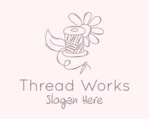 Needle Thread Flower logo design