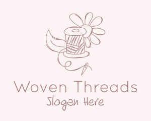 Needle Thread Flower logo design