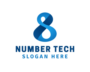 Number - Accounting Business Number 8 logo design
