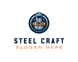 Steel - Welder Steel Builder logo design