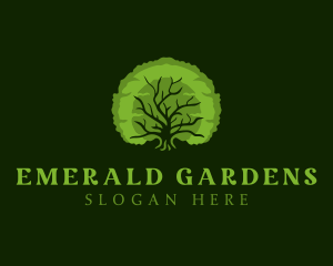 Natural Oak Tree logo design