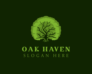 Natural Oak Tree logo design