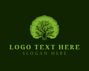 Oak - Natural Oak Tree logo design