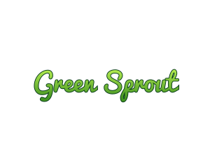 Gradient Green Script logo design