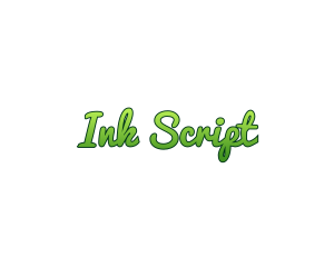 Script - Gradient Green Script logo design