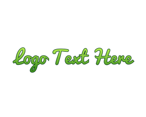 Script - Gradient Green Script logo design