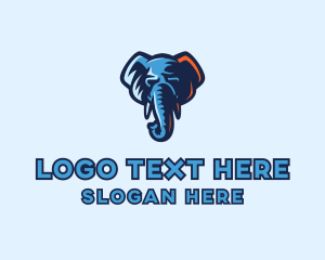 Gaming - Elephant Mammoth Animal logo design