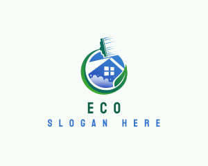 Eco Housekeeping Squeegee logo design