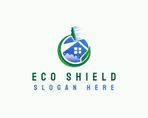 Eco Housekeeping Squeegee logo design