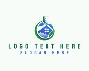 Leaf - Eco Housekeeping Squeegee logo design