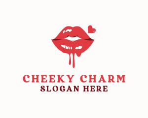 Cheeky - Sexy Lips Drip logo design