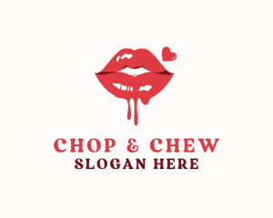 Cheeky - Sexy Lips Drip logo design