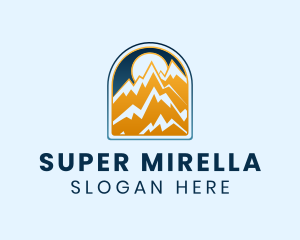 Explorer - Sunset Mountain Summit logo design
