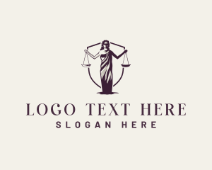 Law - Lady Justice Scales logo design