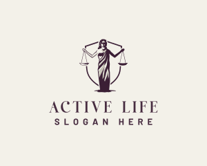 Legal Advice - Lady Justice Scales logo design