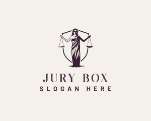 Jury - Lady Justice Scales logo design