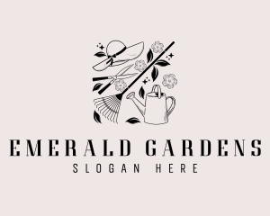 Florist Gardening Tools logo design