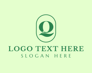 Number 2 - Green Organic Letter Q logo design